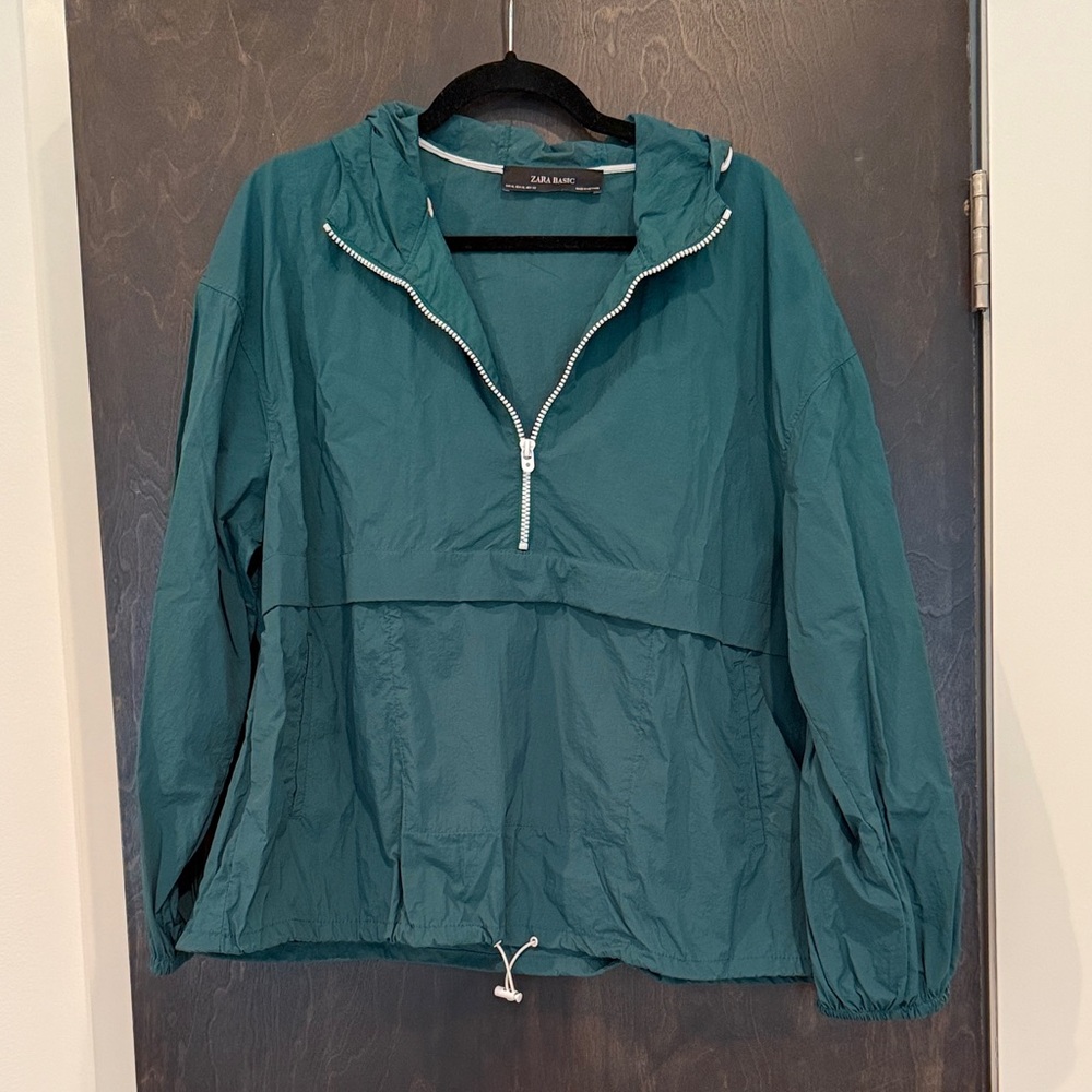 Zara Teal Hooded Jacket